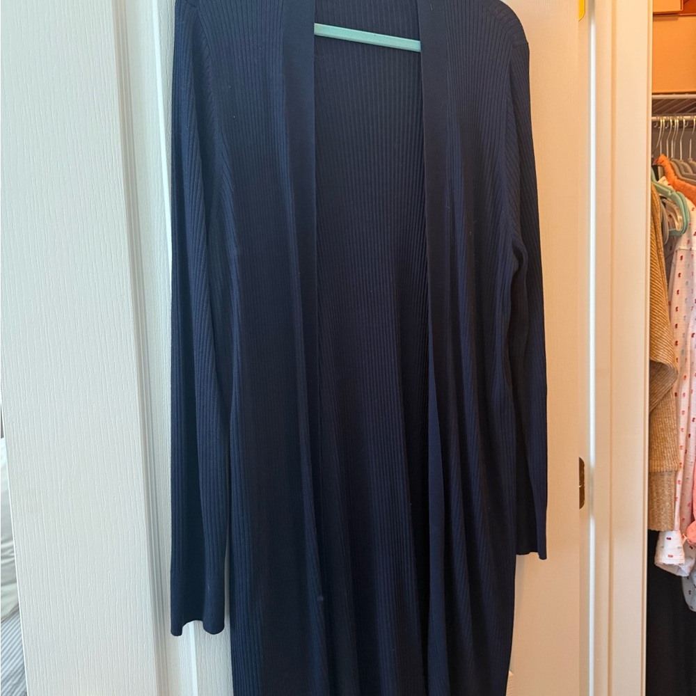 LOFT Blue Cardigan Sweater Long Sleeve